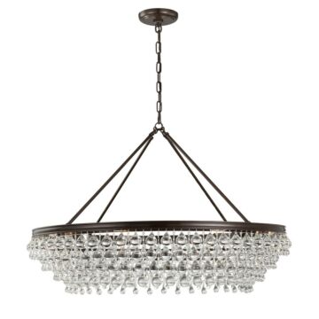 Calypso Eight Light Chandelier in Vibrant Bronze by Crystorama