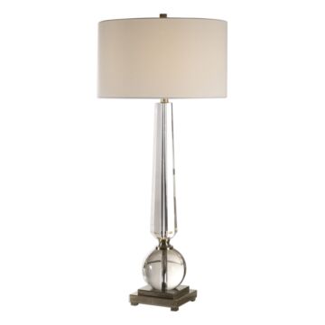 Crista 1-Light Table Lamp in Brushed Nickel