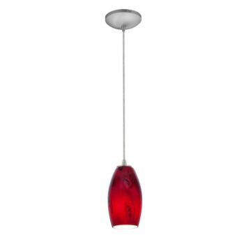 Merlot One Light Pendant in Brushed Steel by Access