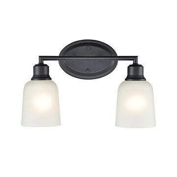 Amberle Two Light Vanity in Matte Black by Millennium
