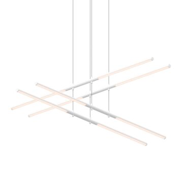 Tik Tak LED Pendant in Satin White by Sonneman