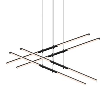Tik Tak LED Pendant in Satin Black by Sonneman