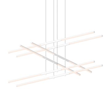 Tik Tak LED Pendant in Satin White by Sonneman