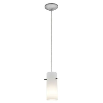 Cylinder LED Pendant in Brushed Steel by Access