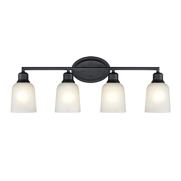 Amberle Four Light Vanity in Matte Black by Millennium