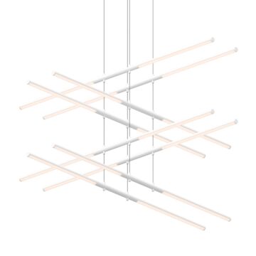 Tik Tak LED Pendant in Satin White by Sonneman