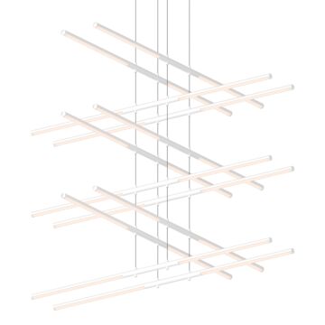 Tik Tak LED Pendant in Satin White by Sonneman