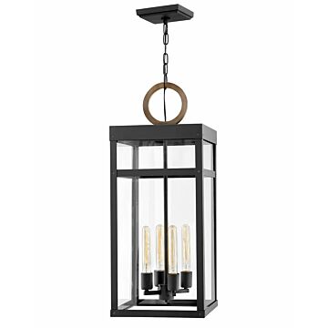 Hinkley Porter 4-Light Outdoor Pendant In Black