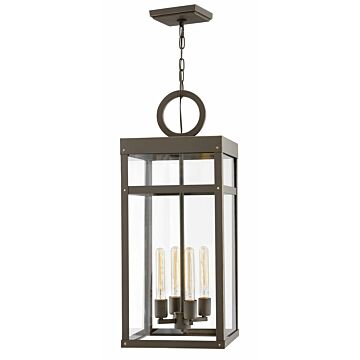 Hinkley Porter 4-Light Outdoor Pendant In Oil Rubbed Bronze
