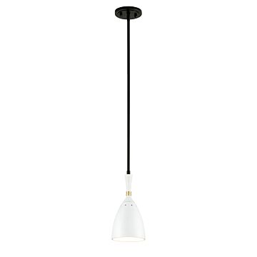 Corbett Utopia by Martyn Lawrence Bullard 14 Inch Pendant Light in Black Brass Off White Shades