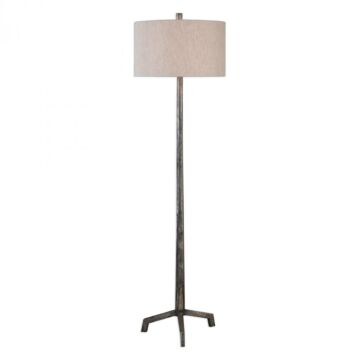 Uttermost Ivor Floor Lamp in Raw Steel