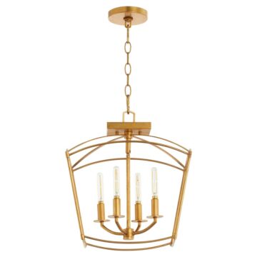 Mantle Four Light Dual Mount in Gold Leaf by Quorum International