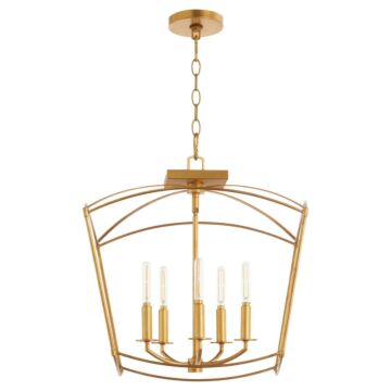 Mantle Five Light Dual Mount in Gold Leaf by Quorum International