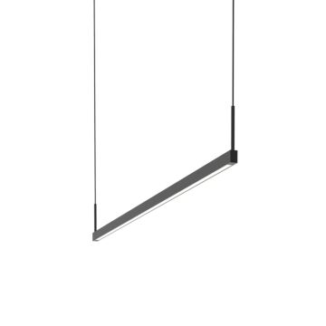 Thin Line LED Pendant in Satin Black by Sonneman