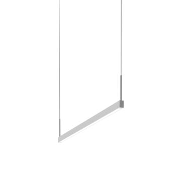 Thin Line LED Pendant in Satin White by Sonneman
