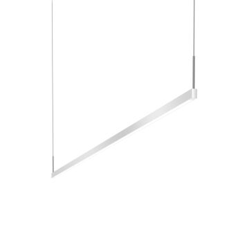 Thin Line LED Pendant in Bright Satin Aluminum by Sonneman