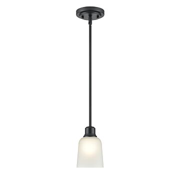 Amberle One Light Mini Pendant in Matte Black by Millennium