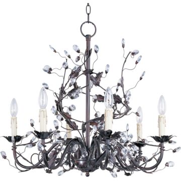 Elegante Six Light Chandelier in Oil Rubbed Bronze by Maxim