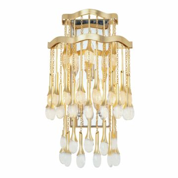 Corbett Kiara 3 Light Wall Sconce in Gold Leaf