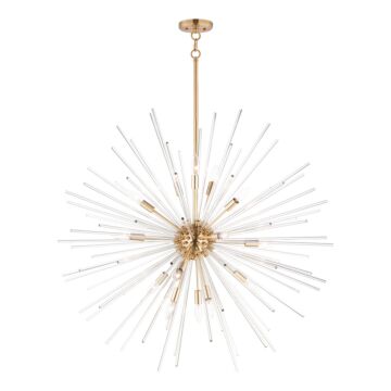 Polaris 16 Light Pendant in Satin Brass by Maxim