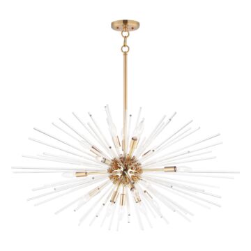 Polaris 16 Light Pendant in Satin Brass by Maxim