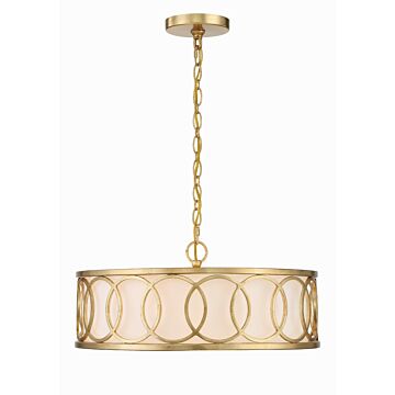 Graham Six Light Chandelier in Antique Gold by Crystorama