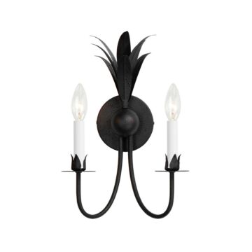 Paloma Two Light Wall Sconce in Anthracite by Maxim