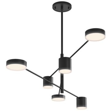 Counterpoint LED Pendant in Satin Black by Sonneman