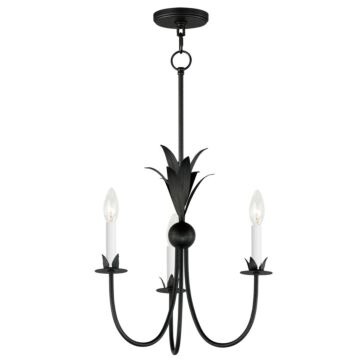 Paloma Three Light Chandelier in Anthracite by Maxim