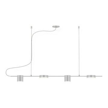 Counterpoint LED Pendant in Bright Satin Aluminum by Sonneman