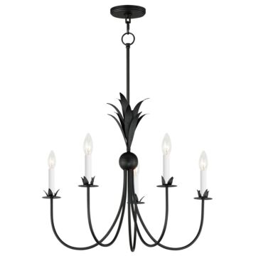 Paloma Five Light Chandelier in Anthracite by Maxim
