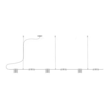 Counterpoint LED Pendant in Bright Satin Aluminum by Sonneman