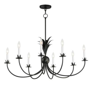 Paloma Eight Light Chandelier in Anthracite by Maxim