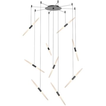 Ballet LED Pendant in Satin Black by Sonneman