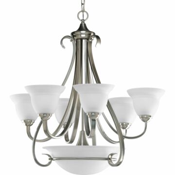 Torino 9-Light Chandelier in Brushed Nickel