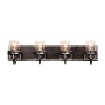 Bexley Four Light Bath in Vintage Iron by Kalco