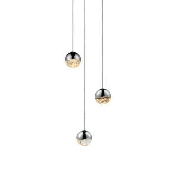 Grapes LED Pendant in Polished Chrome by Sonneman