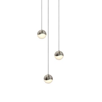 Grapes LED Pendant in Satin Nickel by Sonneman