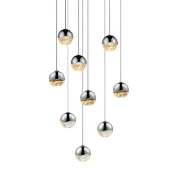 Grapes LED Pendant in Polished Chrome by Sonneman