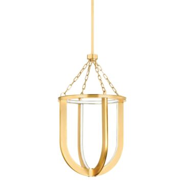 Tournu LED Lantern in Aged Brass by Hudson Valley