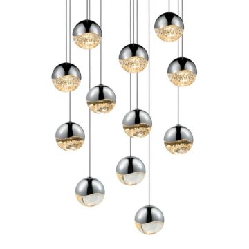 Grapes LED Pendant in Polished Chrome by Sonneman