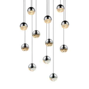 Grapes LED Pendant in Polished Chrome by Sonneman