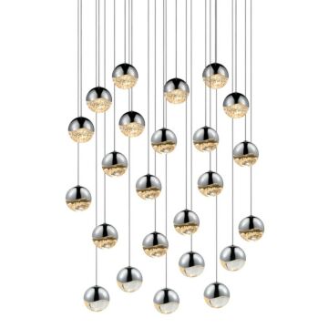 Grapes LED Pendant in Polished Chrome by Sonneman