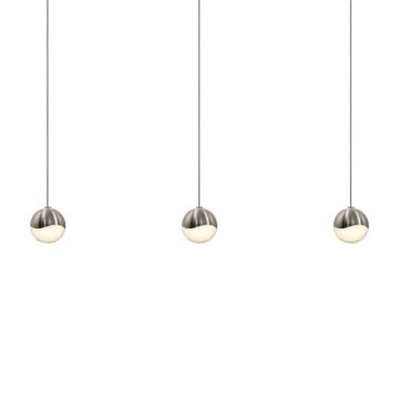 Grapes LED Pendant in Satin Nickel by Sonneman