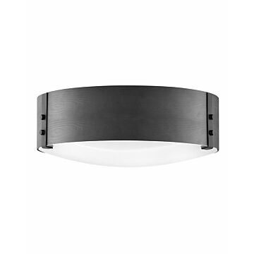 Hinkley Sawyer 3-Light Flush Mount Outdoor Ceiling Light In Black