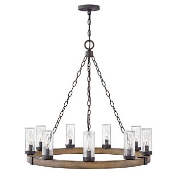 Hinkley Sawyer 9-Light Outdoor Pendant In Sequoia
