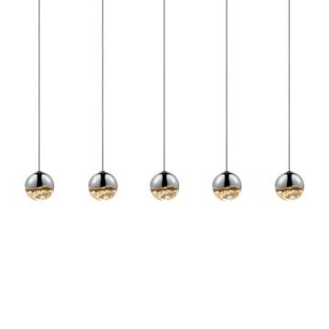 Grapes LED Pendant in Polished Chrome by Sonneman