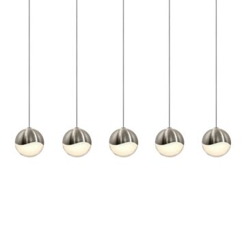 Grapes LED Pendant in Satin Nickel by Sonneman