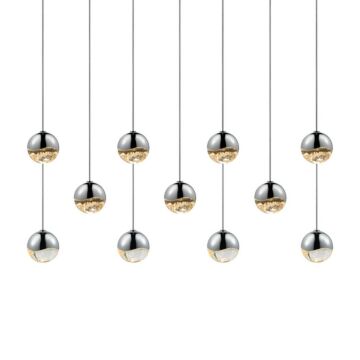 Grapes LED Pendant in Polished Chrome by Sonneman