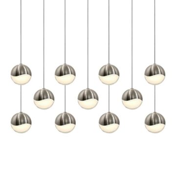Grapes LED Pendant in Satin Nickel by Sonneman